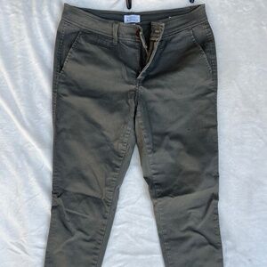 Market & Spruce Skinny Ankle Pants - Olive Green, Size 8